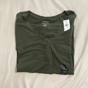 XS banana republic green top